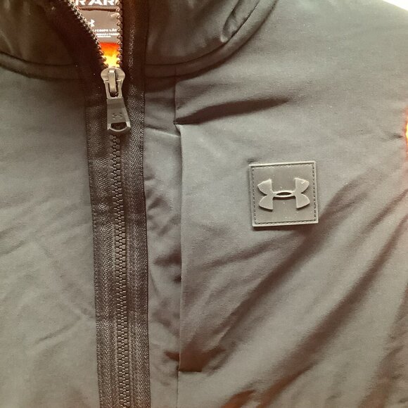 Under Armour Sherpa Fleece Vest Orange Boys Sz Youth-M NWT $50 - Picture 3 of 5